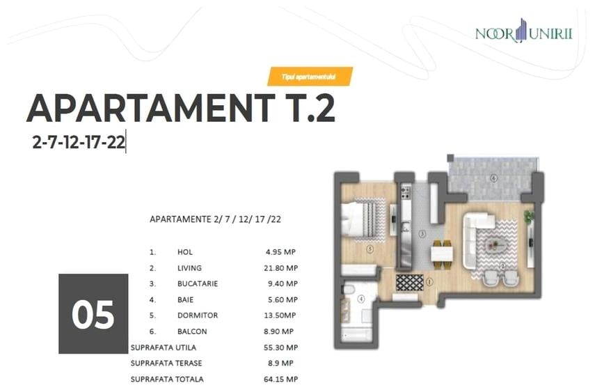 Apartament 2 camere PREMIUM Noor Unirii, prima inchiriere - 14