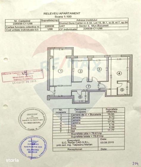 Apartament cu 4 camere, mobilat în Titan