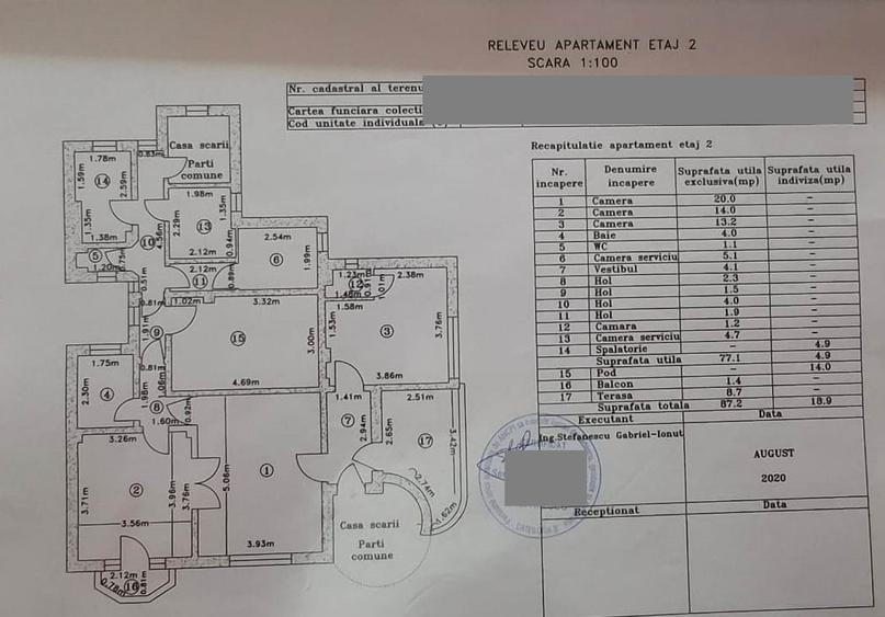 Apartament cu 8 camere semidecomandat în Cotroceni