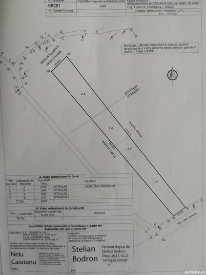 Teren de 3400 mp, în Central