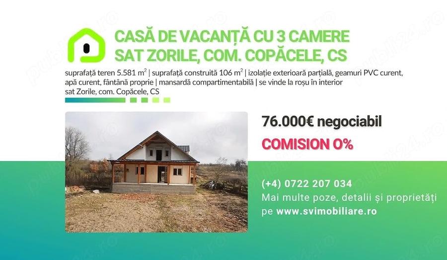 Casă cu 3 camere cu Teren 5581 Mp în Zorile