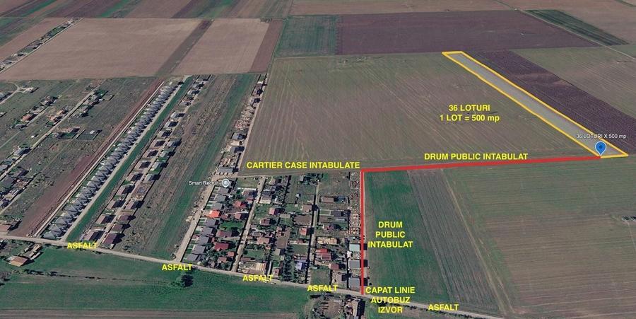Teren Construcții extravilan de 500 mp, în Tărlungeni