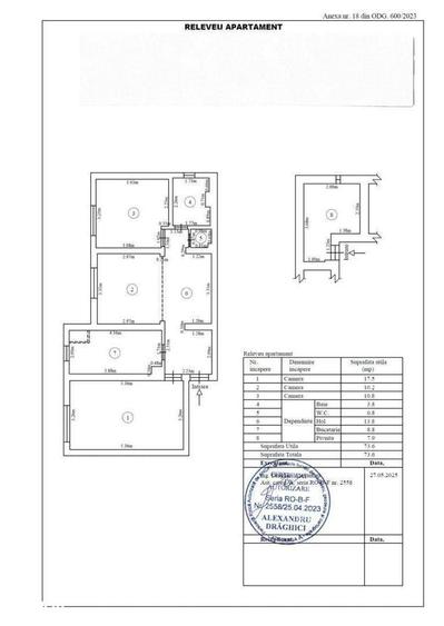 Apartament cu 3 camere în Terezian