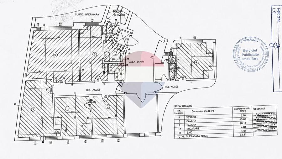 Apartament cu 5 camere semidecomandat în Magheru