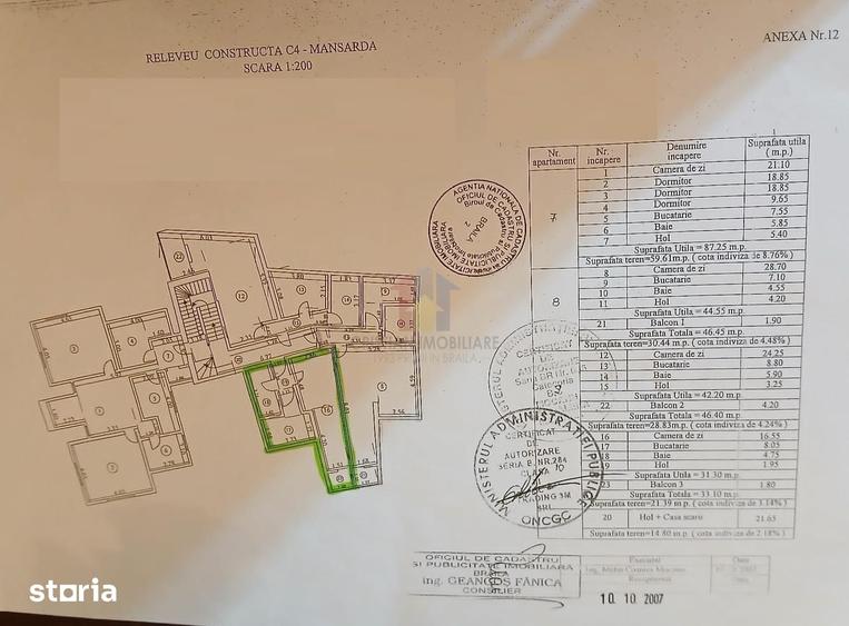 Garsonieră decomandată în Central