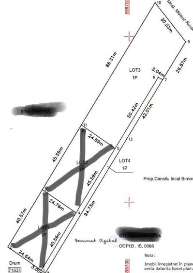 Teren Construcții intravilan de 2220 mp, în Bârnova