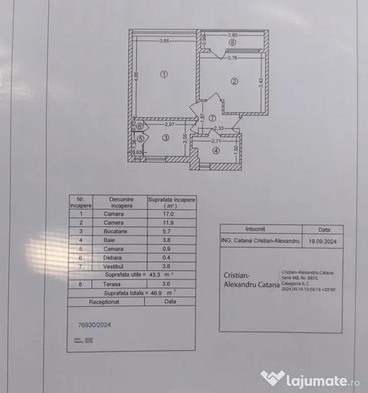 Apartament cu 2 camere decomandat în Cantemir