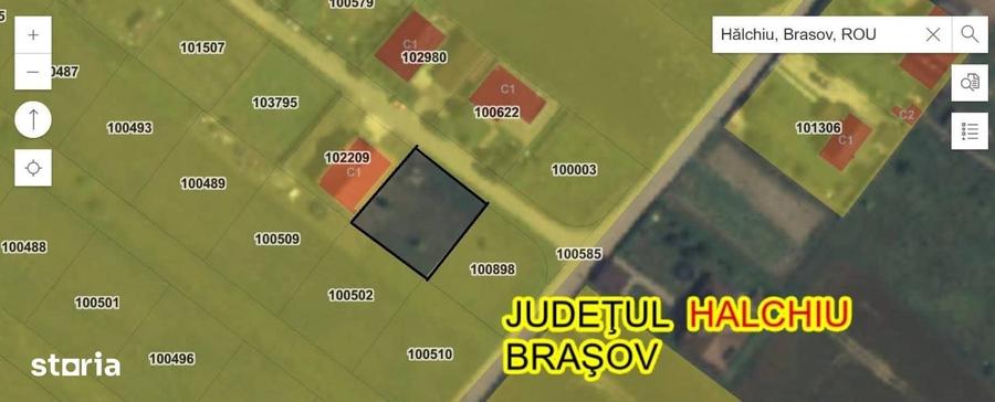Teren de 462 mp, în Hălchiu