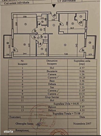 Apartament cu 3 camere decomandat în Beller