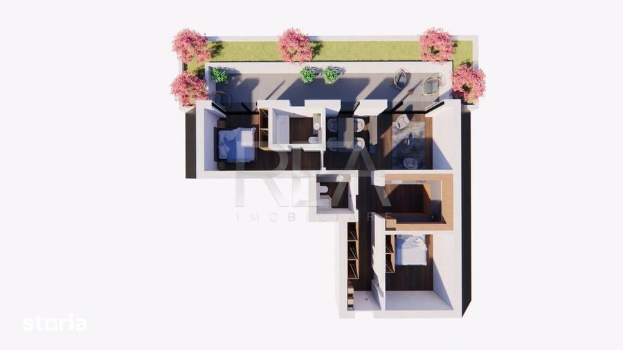 Apartament cu 3 camere semidecomandat în Iancului