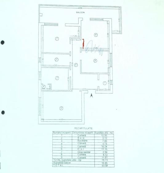 Apartament cu 4 camere decomandat, mobilat în Nicolina