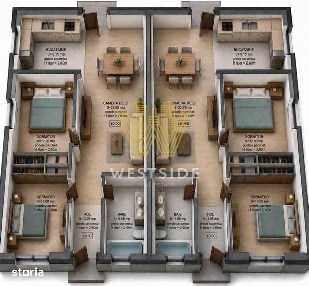 Apartament cu 3 camere în Urseni