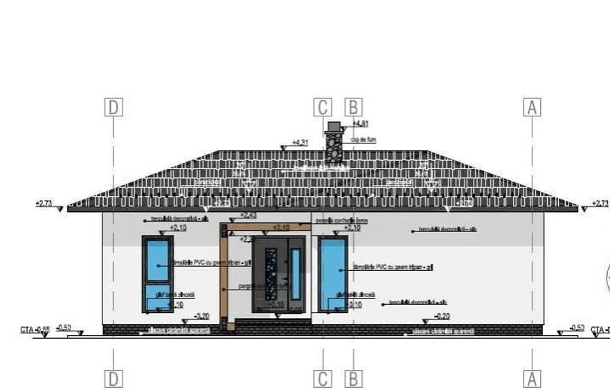Casă cu 3 camere cu Teren 110 Mp în Sânpetru