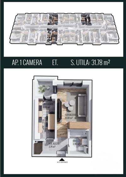 Garsonieră decomandată în Chiajna