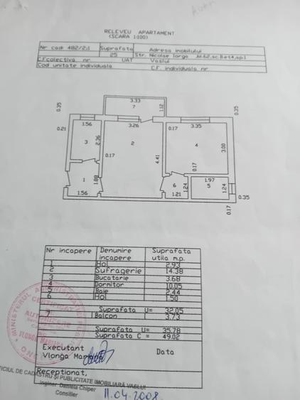 Apartament cu 2 camere decomandat în Central