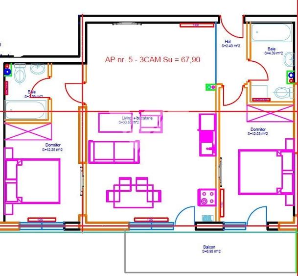 Apartament 3 camere 2 bai etaj 1 - zona Mega Image Doamna Stanca - 9