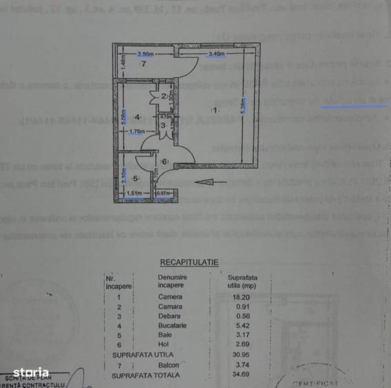 Garsonieră decomandată în Podul de Fier