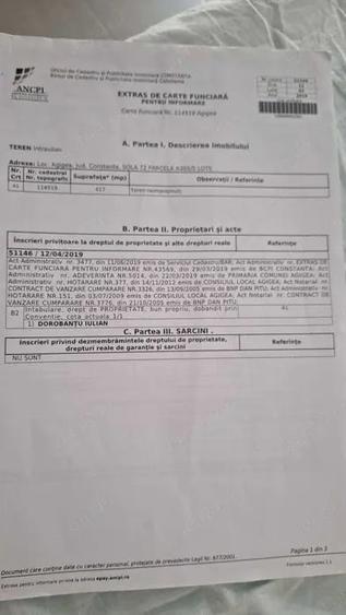 Teren de 417 mp, în Nord
