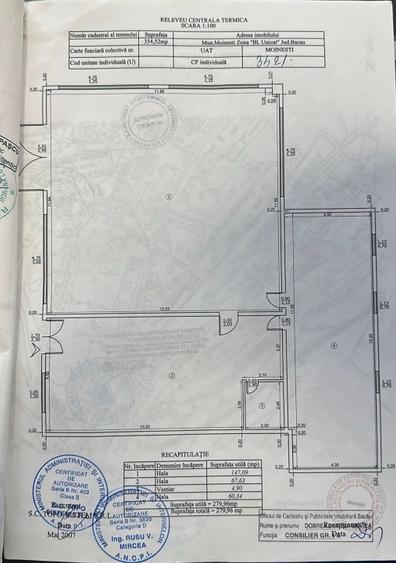 Spațiu industrial, de 280 mp, în Central