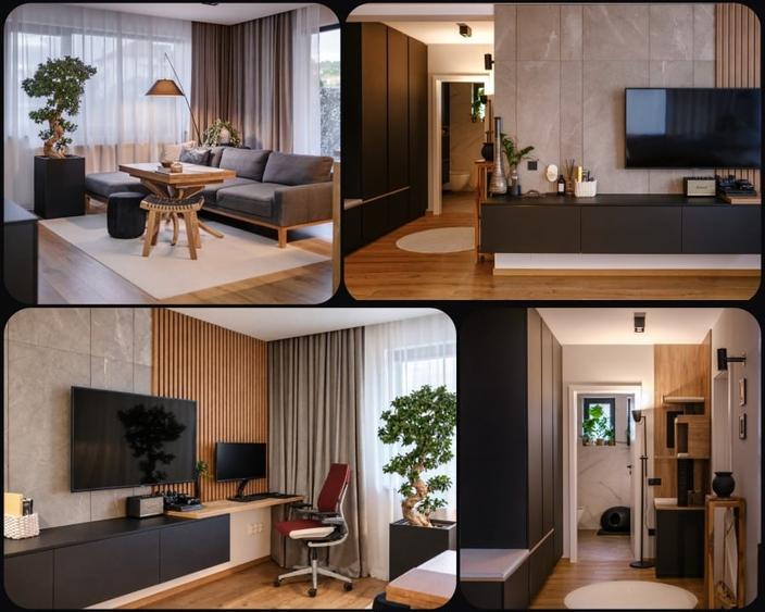 Apartament cu 2 camere semidecomandat, mobilat în Borhanci