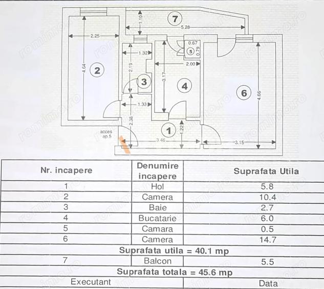 Apartament cu 2 camere decomandat în Electroprecizia