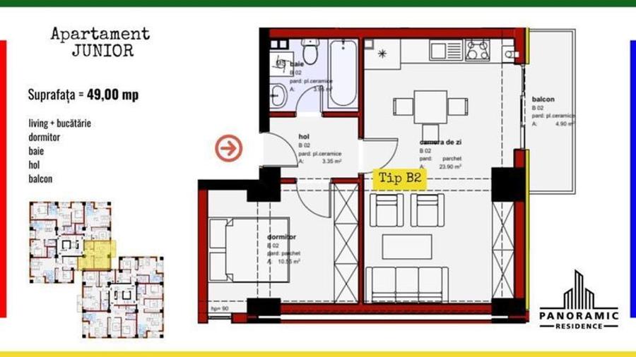 Apartament cu 2 camere în Central
