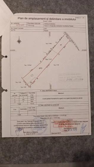 De vanzare teren 11500 mp partial intravilan - 2