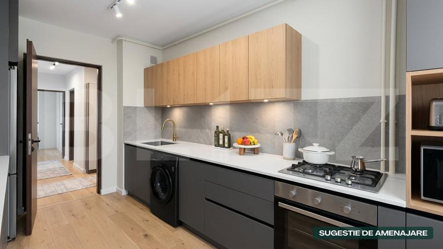 Apartament cu 3 camere decomandat, mobilat în Micro 11