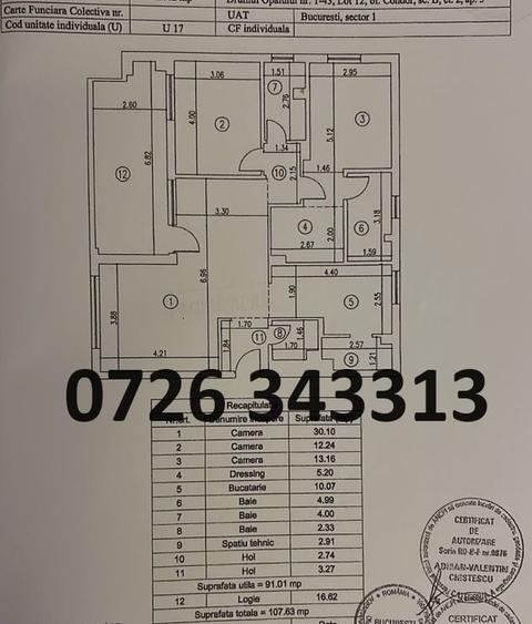 Apartament cu 3 camere decomandat în Băneasa