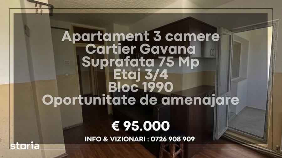 Apartament decomandat 3 camere Gavana - 4