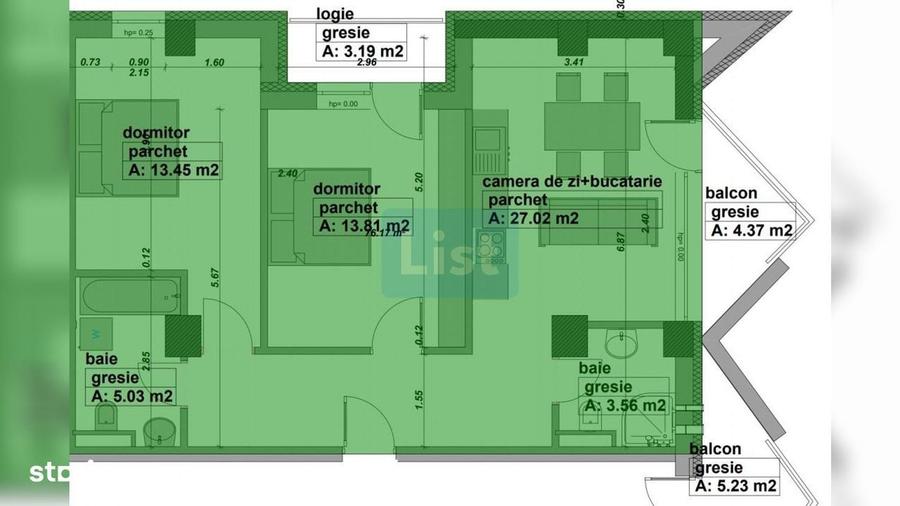 Apartament cu 3 camere în Vasile Alecsandri