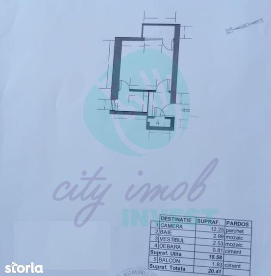 Garsonieră, mobilată în Centrul Istoric