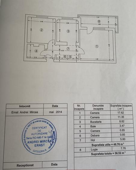 Apartament cu 2 camere decomandat în Drumul Taberei