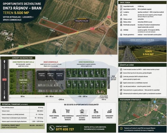 Teren agricol extravilan de 9500 mp, în Central