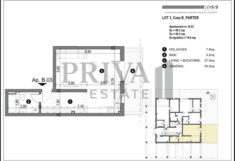 Apartament cu 2 camere decomandat în Freidorf