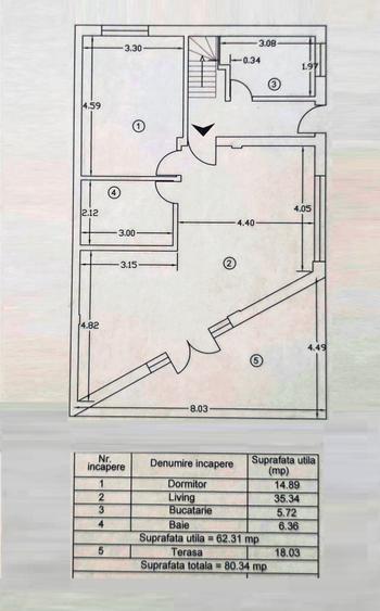 Apartament cu 2 camere decomandat în Buftea