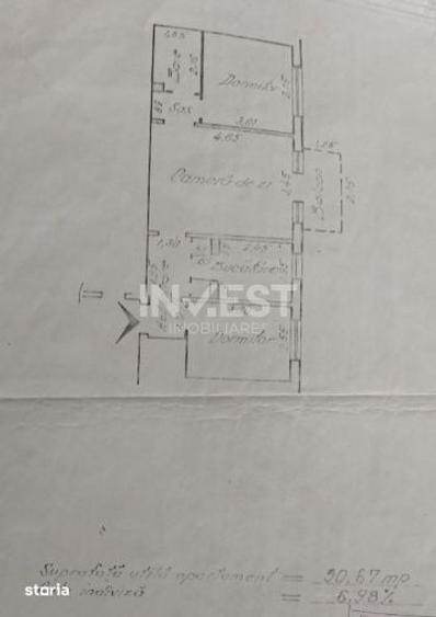 Apartament cu 3 camere semidecomandat în Mircea cel Bătrân