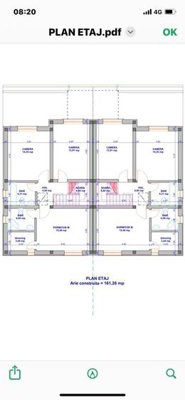 Duplex cu 8 camere cu Canalizare în Giarmata-Vii