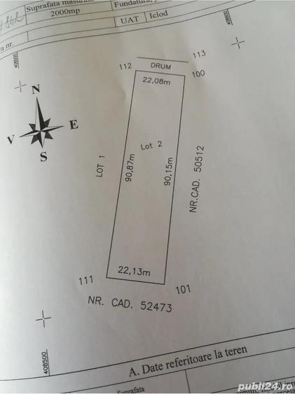 Teren intravilan 2000 mp Iclod aproape de E60 utilita?i drum asfaltat - 4