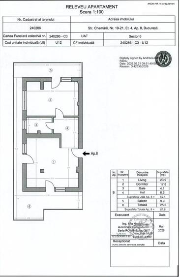 Apartament 2 camere cu terasa de 25mp si loc de parcare subteran. - 4