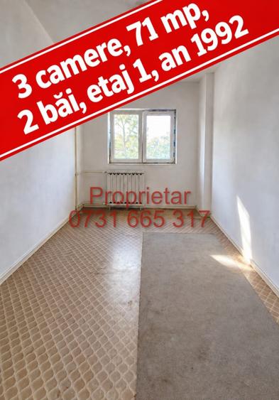 Apartament cu 3 camere semidecomandat în Tei