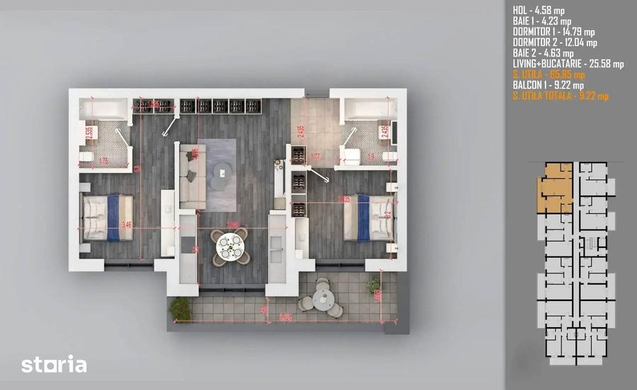 Apartament premium de 3 camere semidecomandat- Titan Theodor Pallady - 2