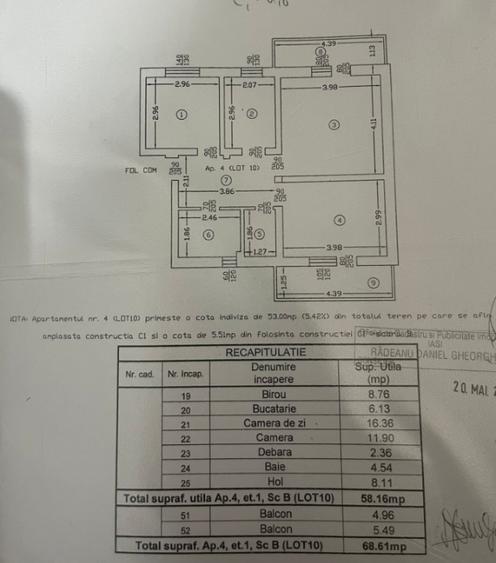 Apartament cu 3 camere decomandat în Valea Lupului