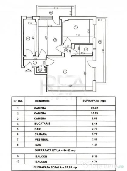 Apartament cu 3 camere semidecomandat în Sebastian