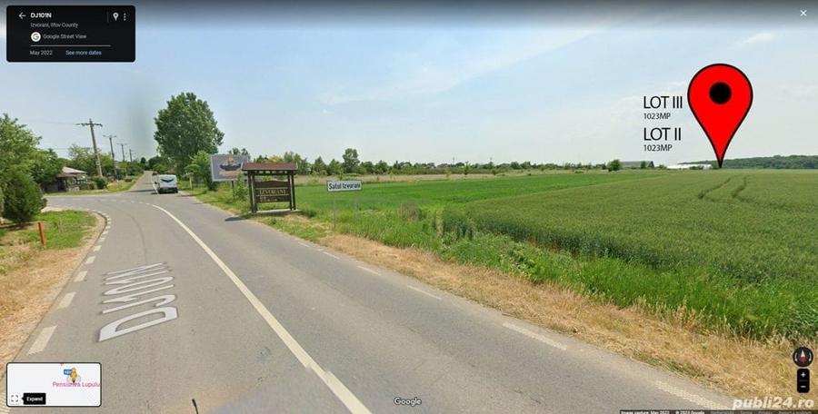 Teren de 1023 mp, în Izvorani