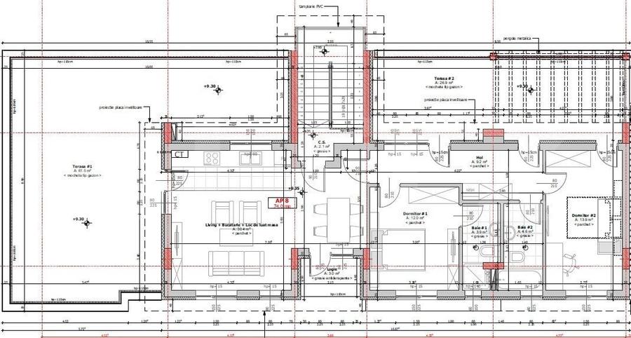 Penthouse cu terasa, 3 camere, 2 bai, decomandat, Zona Cetatii - 4