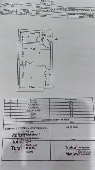 Apartament cu 2 camere semidecomandat în Ultracentral