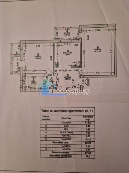 Apartament 2 camere | Decomandat | 57 MP| Zona Soarelui | 96.000 EURO - 9