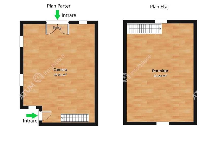 Casă individuală cu 2 camere cu Teren 1226 Mp în Fântânele