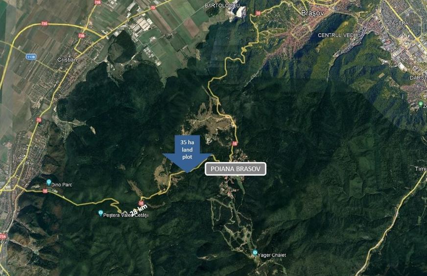 Teren Construcții intravilan de 348523 mp, în Poiana Brașov
